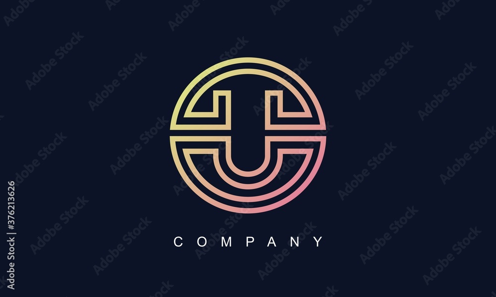 Initial Letter U Logo With Creative Circle Monogram Business Typography Vector Template. Creative Abstract Letter U Logo Design Initial Letter U Logo With Creative Circle Monogram Business Typography Vector Template. Creative Abstract Letter U Logo Design