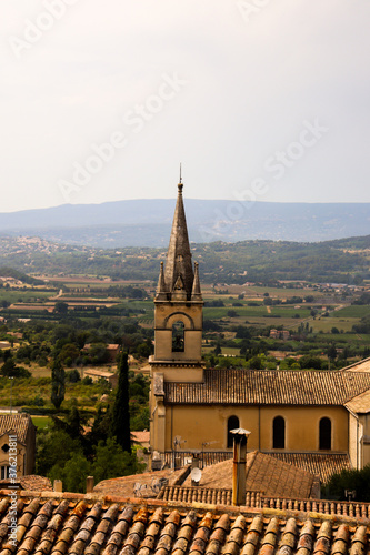 Ancient church in Provence landscape  France