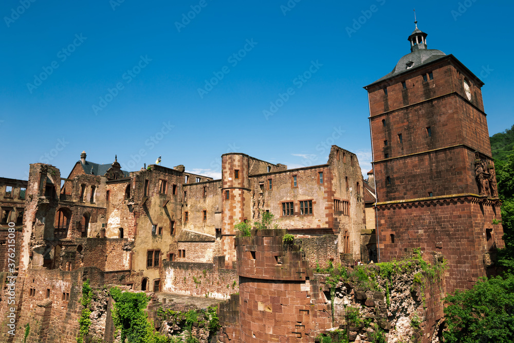 Heidelberg castle ruins in Germany