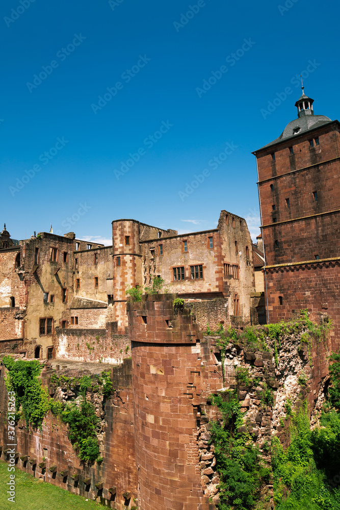 Heidelberg castle ruins in Germany