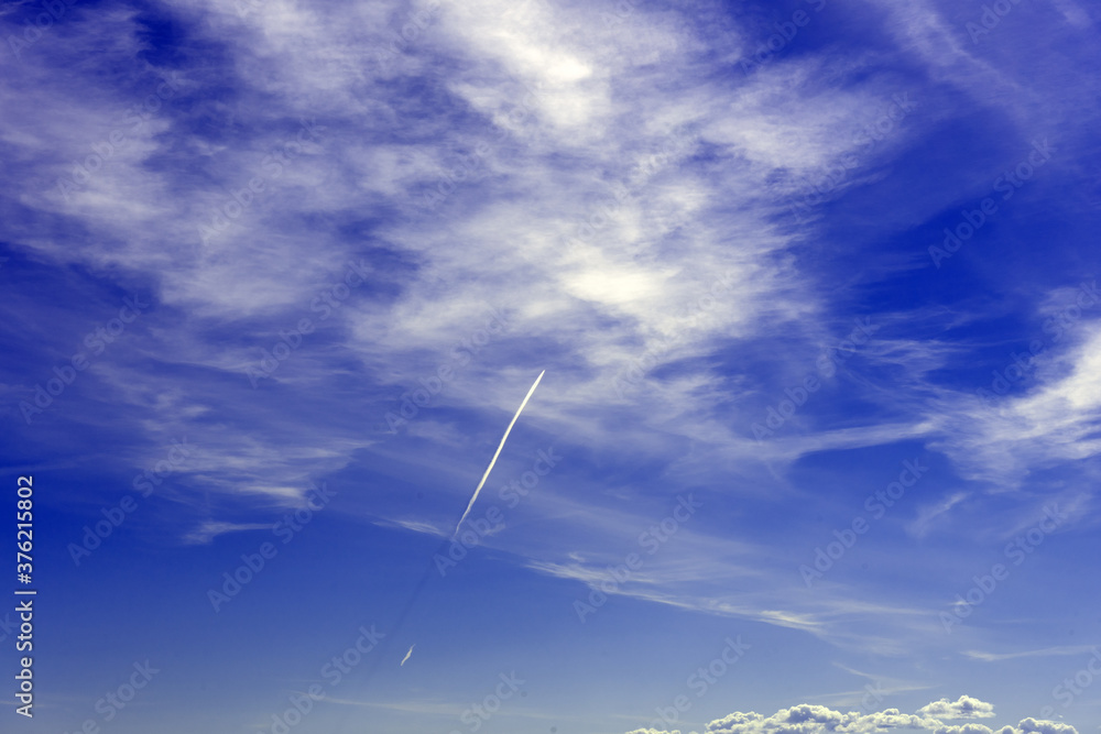 plume from the plane against the beautiful sky plume from the plane against the beautiful sky