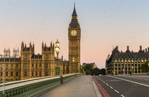 big ben in london in the morning photo