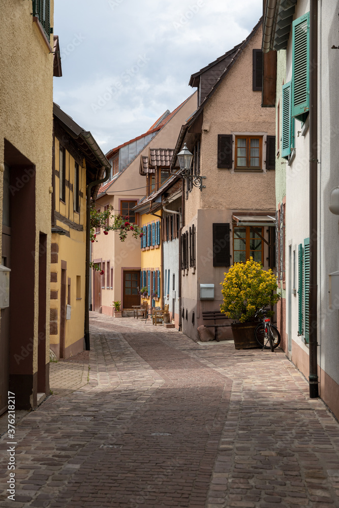 old cobblestone street in Ettenheim