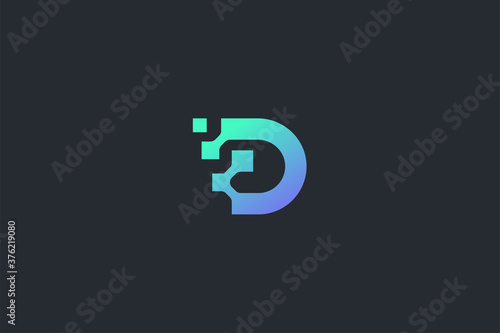 Technology Letter D Logo Template