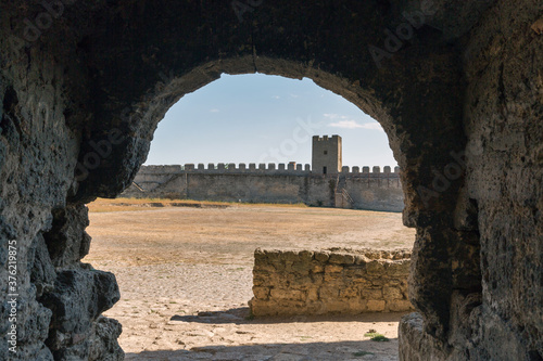 Ancient Akkerman fortress in Ukraine photo