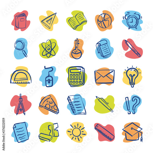 bundle of twenty five back to school supplies