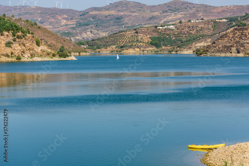 Beznar reservoir with views of the Lecrin valley. photo