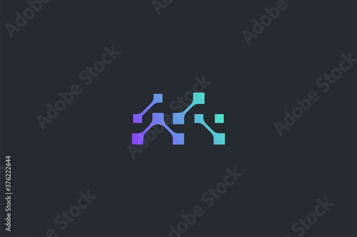 Technology Letter M Logo Template