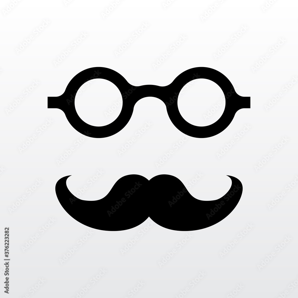 Old man faces moustaches and eyeglasses icon vector illustration Old man faces moustaches and eyeglasses icon vector illustration