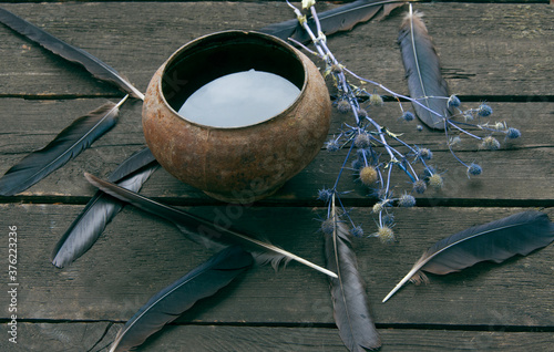 Performing a ritual of black magic