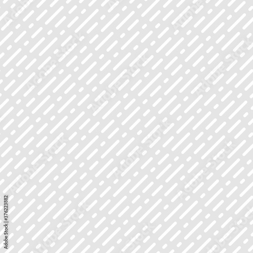 Dash line pattern. Subtle vector seamless texture with thin diagonal parallel rounded lines. Abstract light gray and white background. Simple minimalist ornament. Repeat design for print, wallpapers
