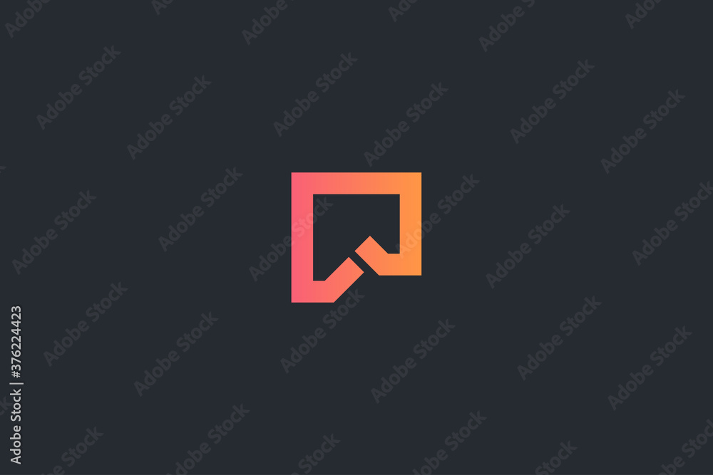 Fototapeta premium Technology Letter P Logo Template