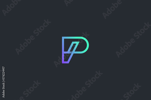 Technology Letter P Logo Template