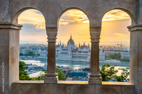 Canvas Print View of Budapest from Fisherman's Bastion