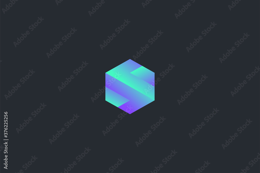 Fototapeta premium Technology Letter S Logo Template