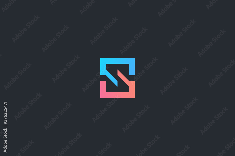 Fototapeta premium Technology Letter S Logo Template
