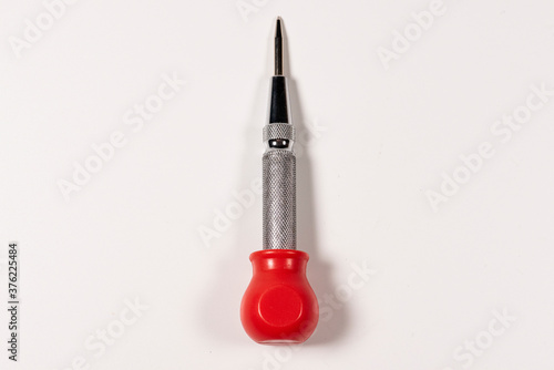 Schilderij op canvas new awl with wooden handle cut out on white background