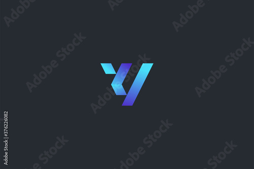 Technology Letter V Logo Template