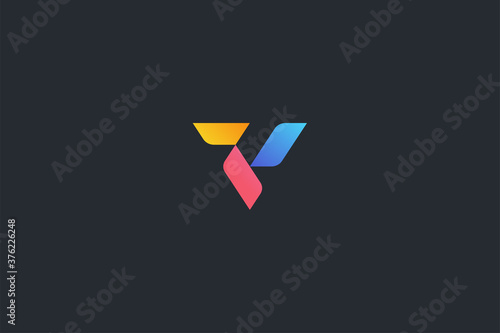 Technology Letter V Logo Template