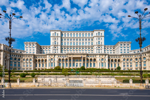 Romanian Parliament Building in Bucharest. 
