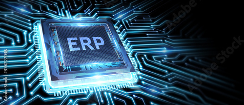 Enterprise resource planning ERP concept. Business, Technology, Internet and network concept.