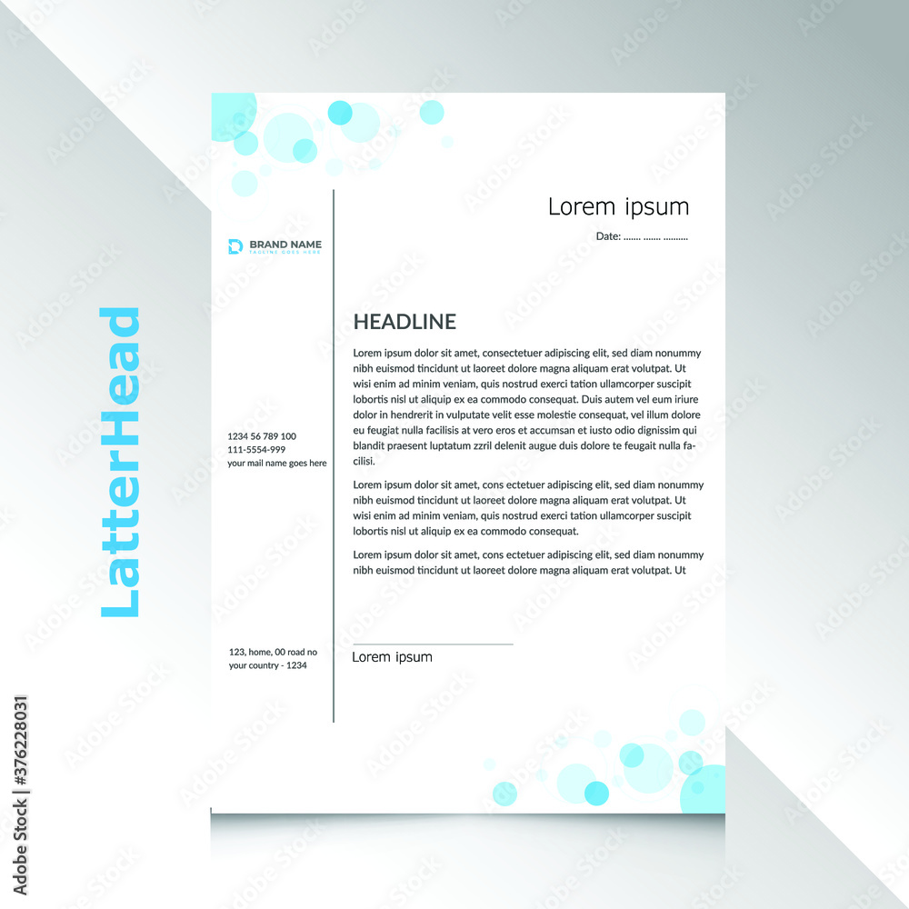 Modern Letterhead Design Template for Your Corporate Business