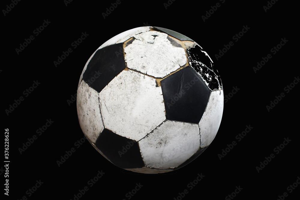 Fototapeta premium soccer ball isolated on black