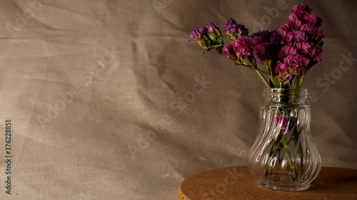Foto Purple statis in a glass vase