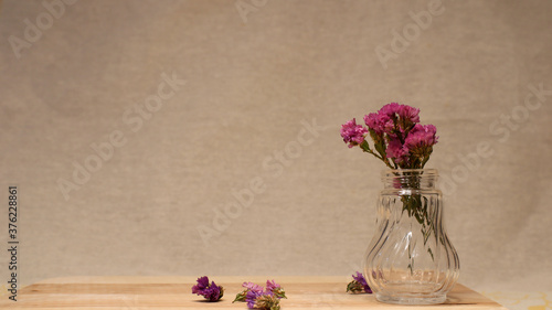 Foto Purple statis in a glass vase