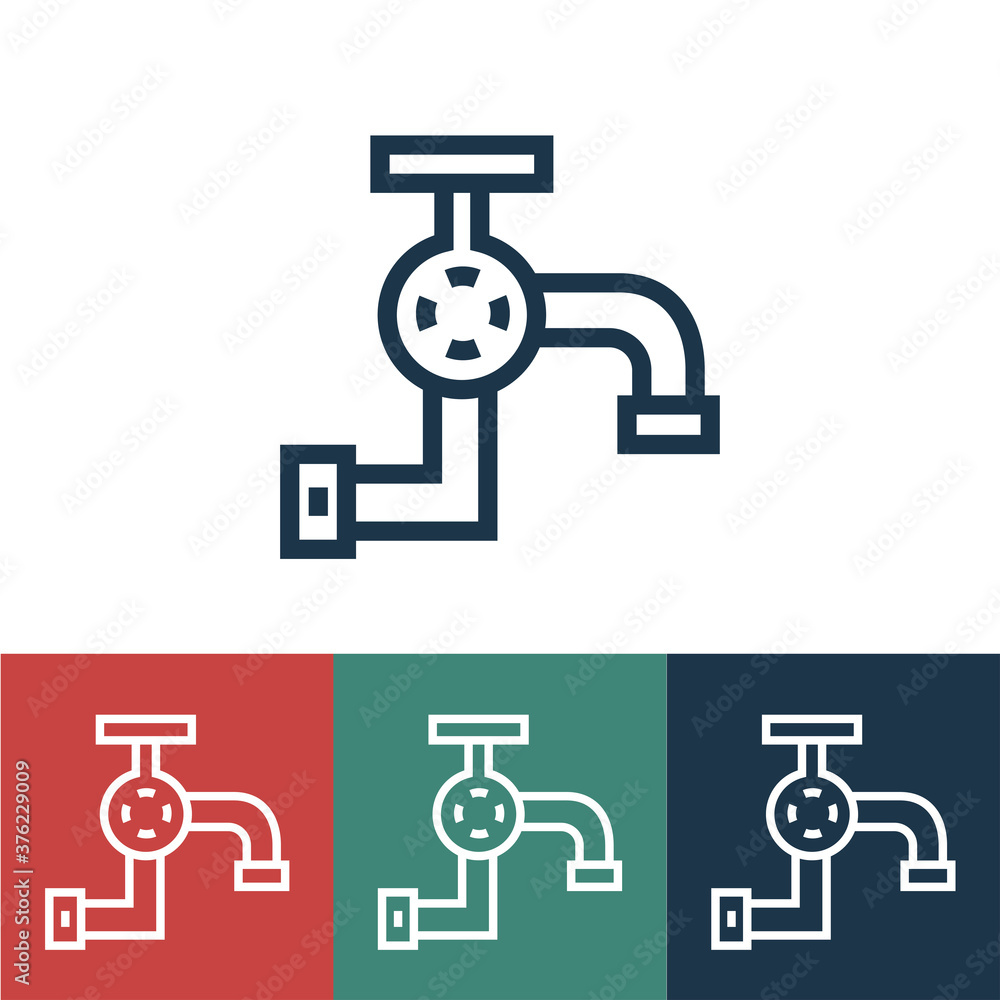 Linear vector icon with crane Linear vector icon with crane