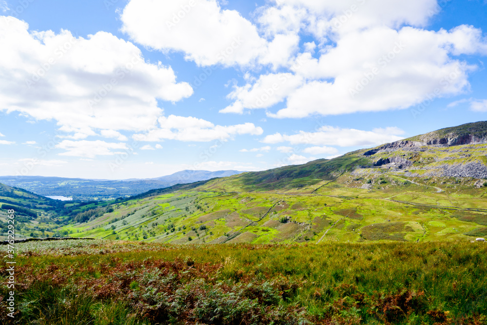 Kirkstone Pass view back down the valley toward Windermere Kirkstone Pass view back down the valley toward Windermere