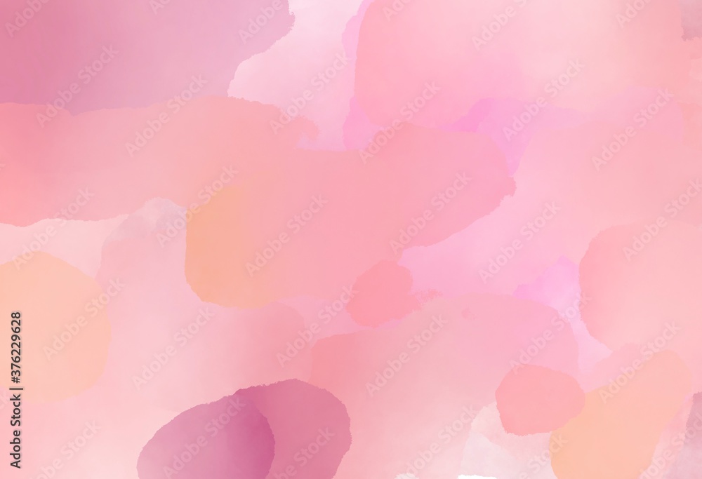 Pink Watercolor background. Warm colors. Digital abstract painting. Suitable for use as a backdrop.