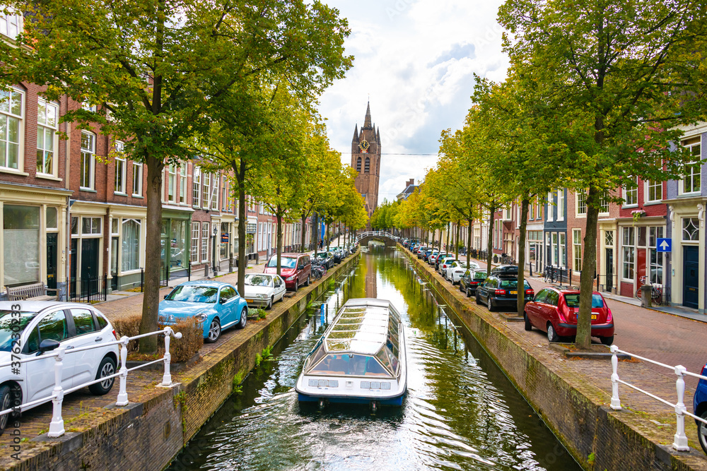 Naklejka premium Delft City in the Netherlands