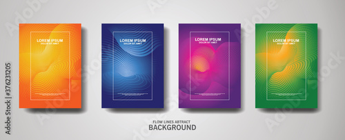 Abstract flow lines pattern background for business brochure cover design and banner poster template