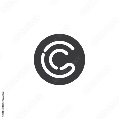 C Letter Template vector icon design