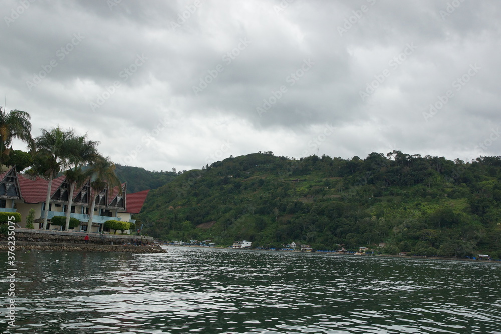 Fototapeta premium Samosir Island inside Lake Toba