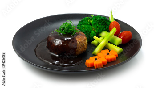 Japanese Hamburger Steak or Hambāgu Steak