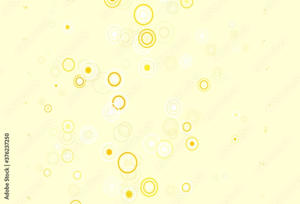 Light Green, Yellow vector pattern with spheres.