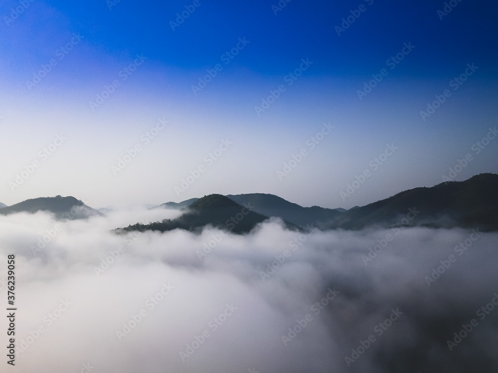 fog in the mountains