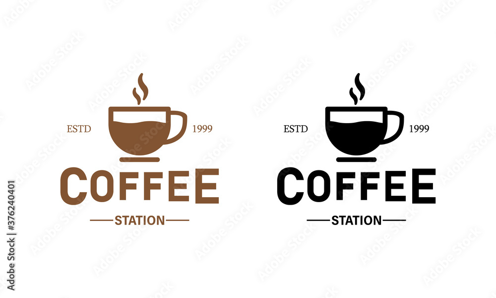 Coffee station banner. For coffee shop. Vector on isolated white background. EPS 10 Coffee station banner. For coffee shop. Vector on isolated white background. EPS 10