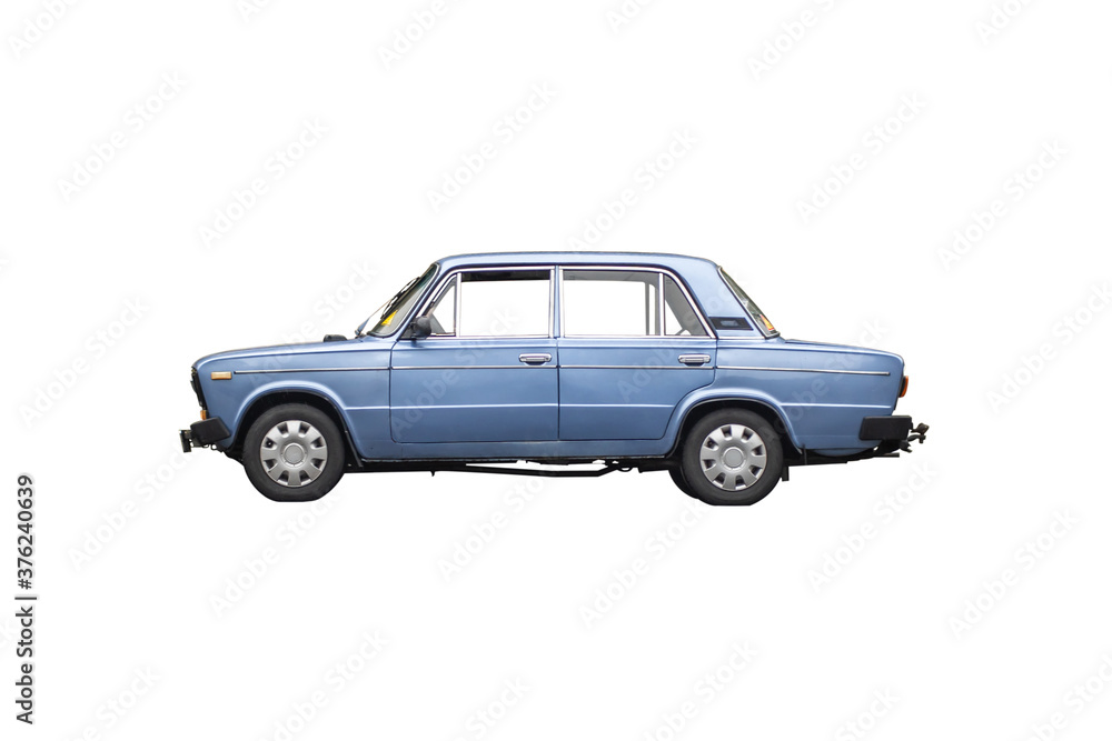 Compact blue sedan car VAZ-2101 