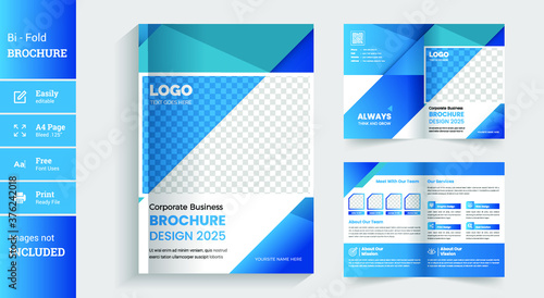 corporate bi fold business brochure. business bifold