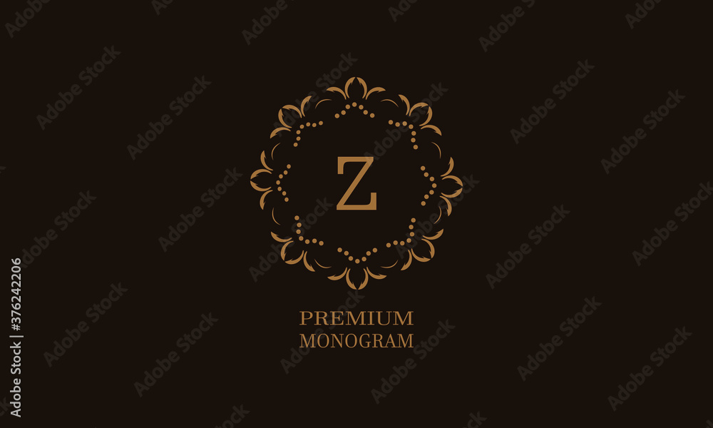 Decorative monogram design with the letter of the alphabet Z. Elegant logo of the logo of the restaurant, hotel, business. Can be used for invitations, booklets, postcards. Decorative monogram design with the letter of the alphabet Z. Elegant logo of the logo of the restaurant, hotel, business. Can be used for invitations, booklets, postcards.