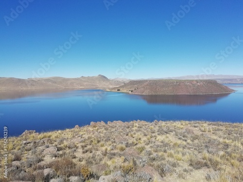 lake and mountains