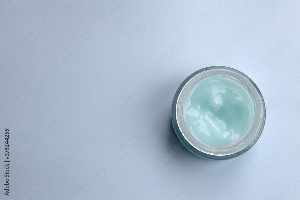 facial cream on a blue background facial cream on a blue background