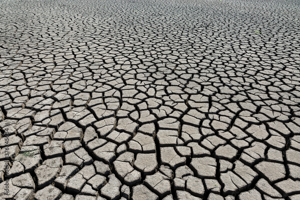 Part of a huge area of dried land suffering from drought in cracks. Part of a huge area of dried land suffering from drought in cracks.