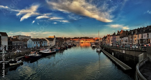 Weymouth England waterfront at sunset