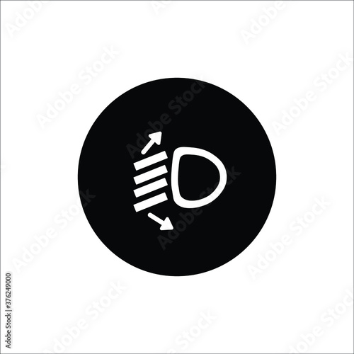 circular icon, Headlight range control icon vector, car service