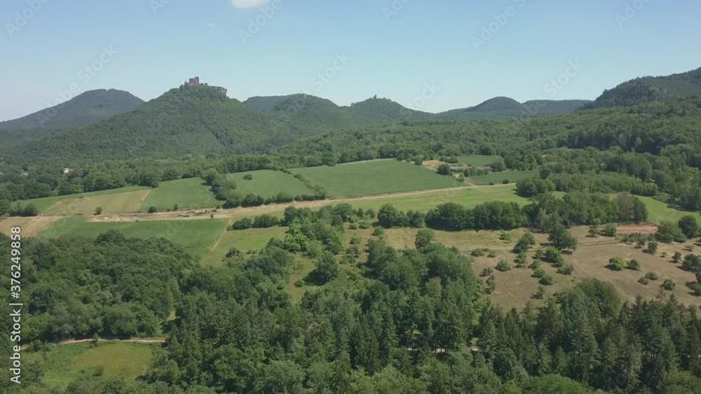Aerial Landscape with Mountains and Trees Aerial Landscape with Mountains and Trees