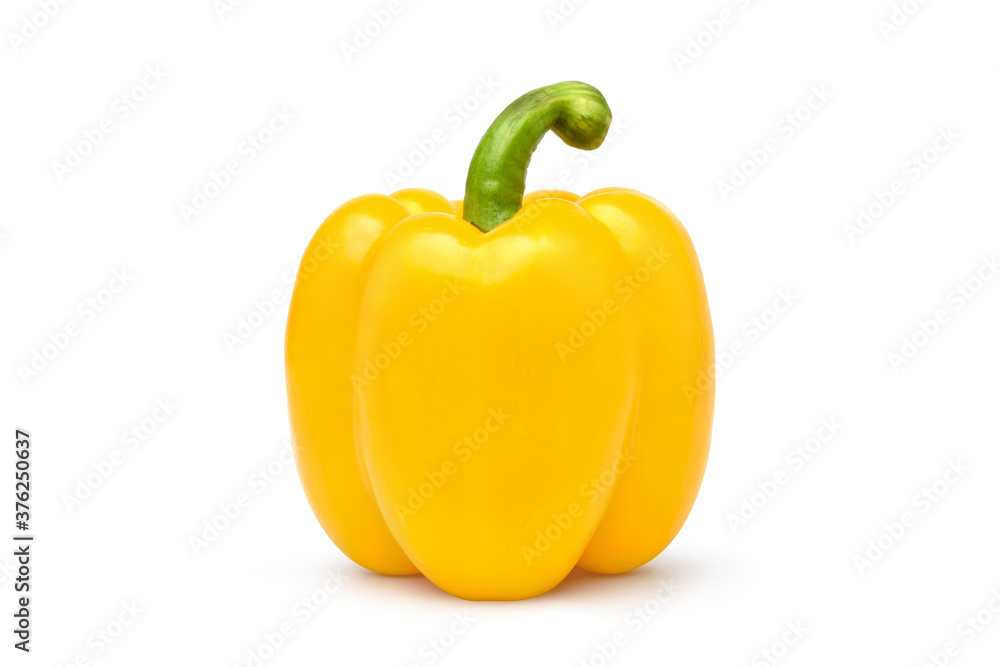 Yellow bell pepper isolated on white background with clipping path. Yellow bell pepper isolated on white background with clipping path.